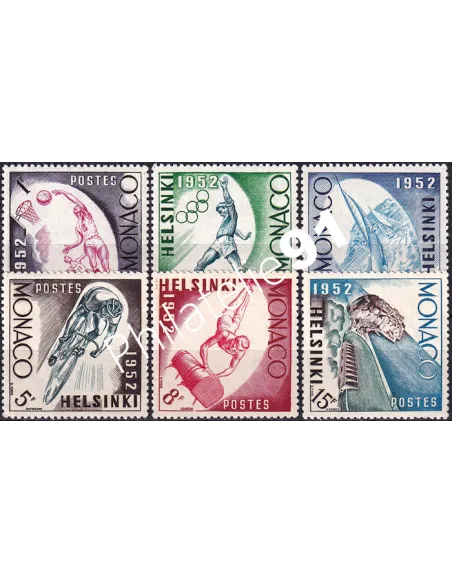 Monaco, n° 386 à 391 charnière, collection timbres Monaco