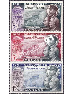 Monaco, n° 394 à 396 charnière, collection timbres Monaco