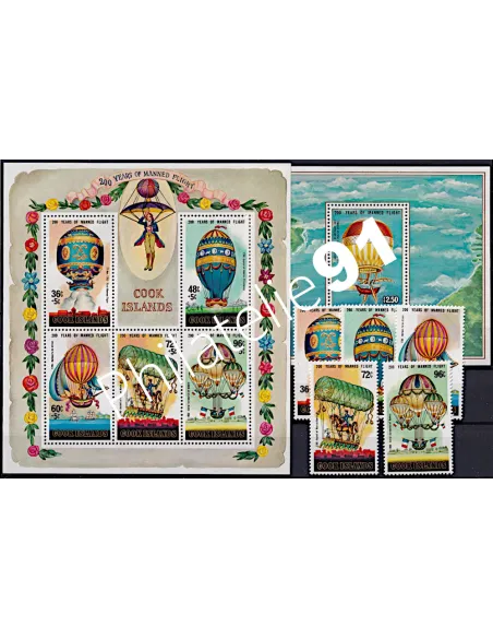 Lot de timbres des Iles Cook, lots thématiques