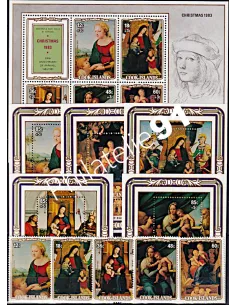 Lot de timbres des Iles Cook, lots thématiques