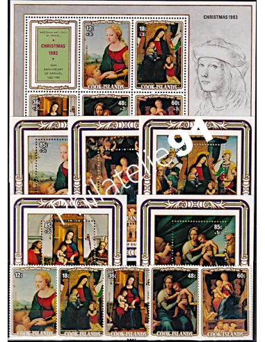 Lot de timbres des Iles Cook, lots thématiques