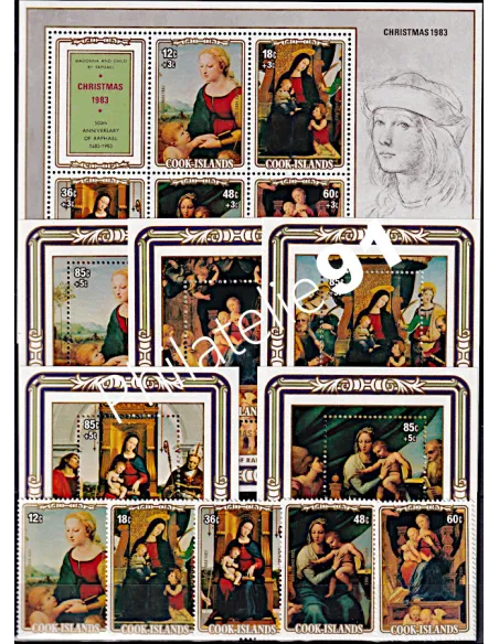 Lot de timbres des Iles Cook, lots thématiques