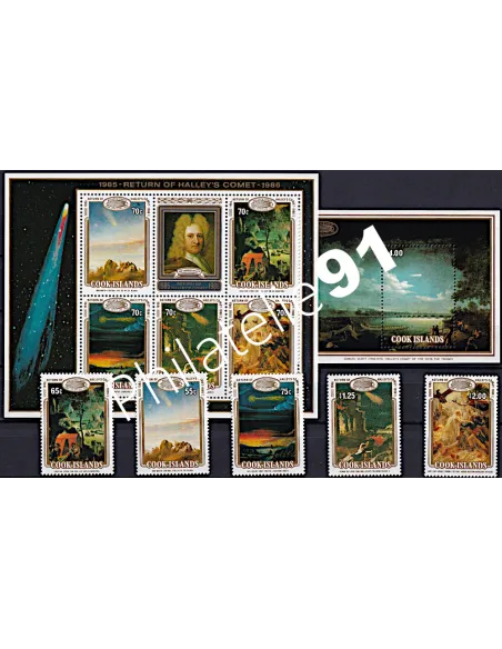 Lot de timbres des Iles Cook, lots thématiques