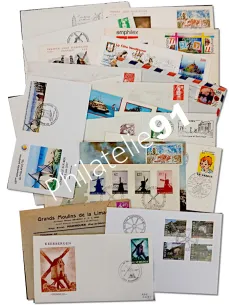 Lot de documents thème MOULINS, lots thématiques