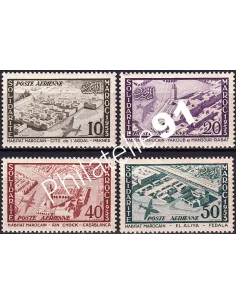 MAROC, PA n° 94 à 97 charnière, collection timbres colonies françaises