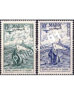 MAROC, PA n° 98 à 99 charnière, collection timbres colonies françaises
