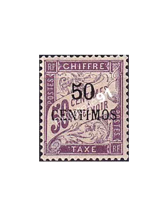 MAROC, Timbre-taxe n° 4 charnière, timbres colonies françaises