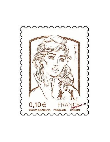 Timbre de France n° 4765 brun - Marianne et la jeunesse. Type Marianne de Ciappa et Kawena