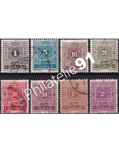 MAROC, timbres-taxe n° 27 à 34 oblitérés, timbres colonies françaises