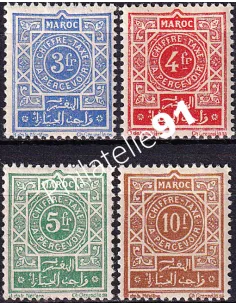 MAROC, timbres-taxe n° 49 à 52 charnière, timbres colonies françaises