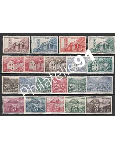 Timbres  n° 100 et 118 - timbres d'Andorre Français