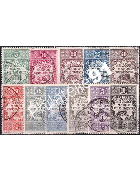 MAROC, timbres Colis postaux n° 1 à 11 oblitérés, colonies françaises