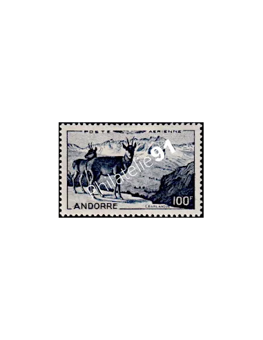 Timbre PA n° 1, collection timbres Andorre Français