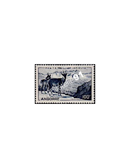 Timbre PA n° 1, collection timbres Andorre Français