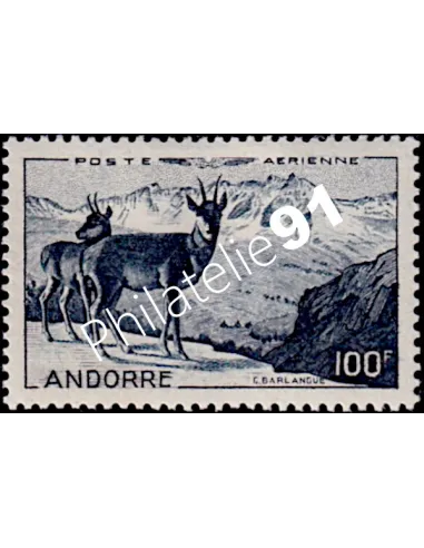 Timbre PA n° 1, collection timbres Andorre Français
