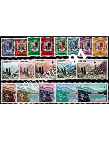 Année Compléte 1961, collection timbres Andorre