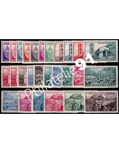 Andorre Français année 1944-46, collection timbres d'Andorre