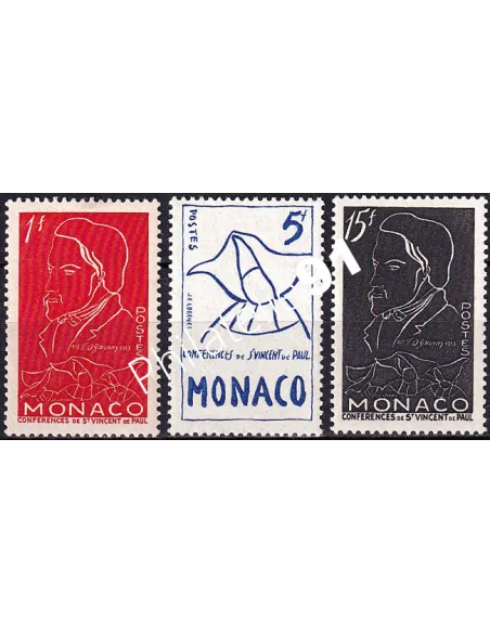Monaco, n° 399 à 401 charnière, collection timbres Monaco