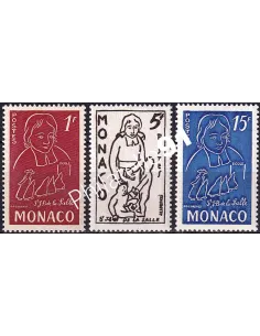 Monaco, n° 402 à 404 neufs, collection timbres Monaco