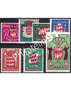 Monaco, n° 405 à 411 charnière, collection timbres Monaco
