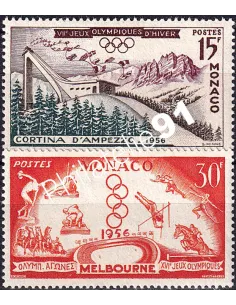 Monaco, n° 442 à 443 charnière, collection timbres Monaco