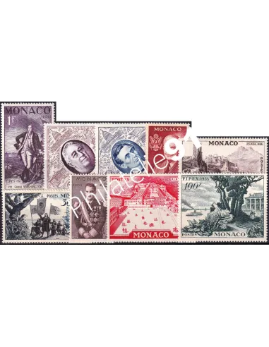 Monaco, n° 444 à 452 neufs, collection timbres Monaco