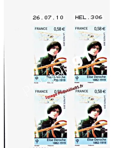 ADH. n°  485 - Elise Deroche  - coin daté