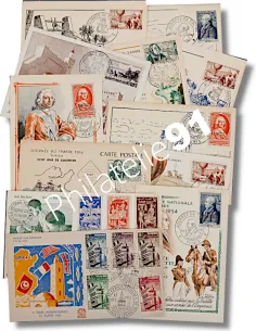 TUNISIE, Lot de documents oblitérés, collection timbres Thématiques