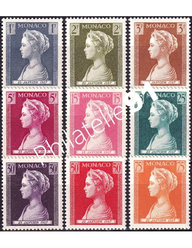 Monaco, n° 478 à 486 charnière, collection timbres Monaco