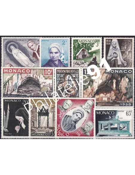 Monaco, n° 492 à 502 charnière, collection timbres Monaco