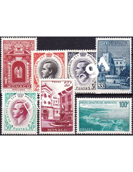 Monaco, n° 503 à 509 charnière, collection timbres Monaco