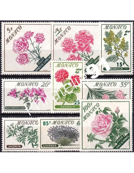 Monaco, n° 514 à 522 charnière, collection timbres Monaco