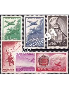 Monaco, PA n° 2 à 7 charnière, collection timbres Monaco