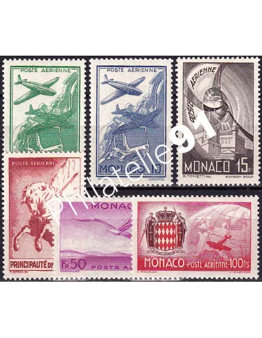 Monaco, PA n° 2 à 7 charnière, collection timbres Monaco