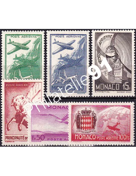 Monaco, PA n° 2 à 7 charnière, collection timbres Monaco