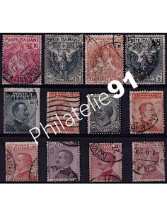 Italie, Lot de timbres, n° 98 à 109, collection Lot tous pays