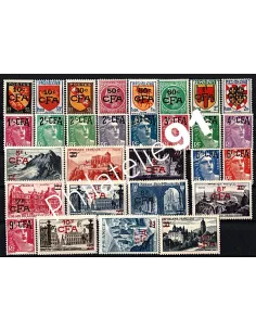 Timbres de la Réunion 281 à 306 de colonies Francaise