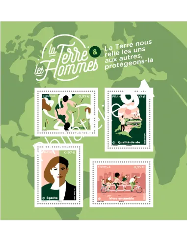 F 5224/27 feuille terre des hommes