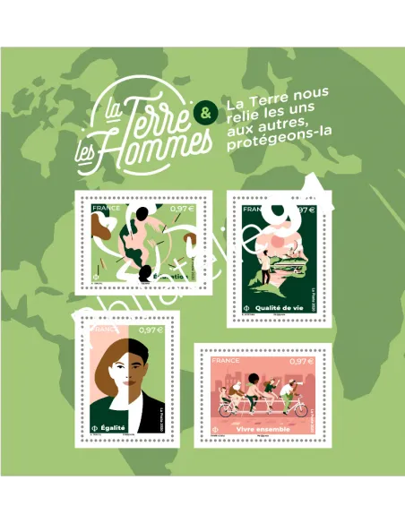 F 5224/27 feuille terre des hommes