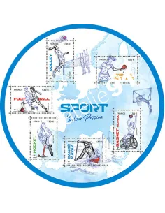 Feuille 5325, Sports, couleur passion, collection timbres France