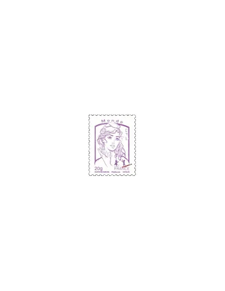 Timbre de France n° 4769 - Monde 20 g., violet - Marianne et la jeunesse. Type Marianne de Ciappa et Kawena
