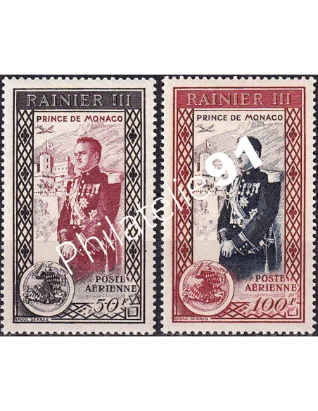 Monaco, PA n° 49 à 50 charnière, collection timbres Monaco