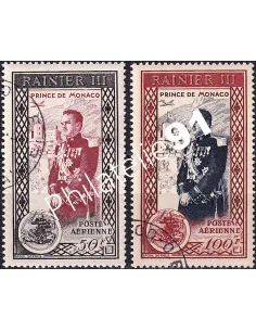Monaco, PA n° 49 à 50 oblitérés, collection timbres Monaco