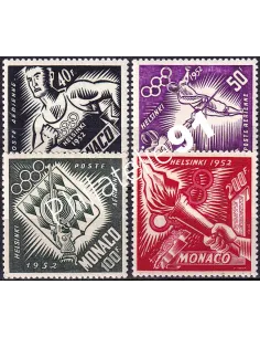 Monaco, PA n° 51 à 54 charnière, collection timbres Monaco