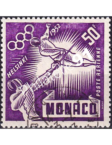 Monaco, PA n° 52 oblitéré, collection timbres Monaco