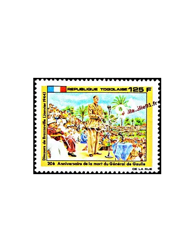 Togo -  Timbre n°   1308 - De Gaulle
