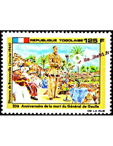 Togo -  Timbre n°   1308 - De Gaulle