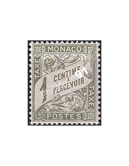 Monaco, Timbre-taxe n° 1 neuf, collection timbres Monaco
