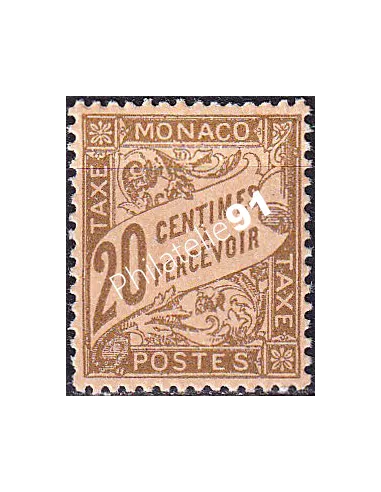 Monaco, Timbre-taxe n° 18 charnière, collection timbres Monaco