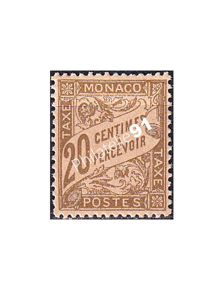 Monaco, Timbre-taxe n° 18 charnière, collection timbres Monaco